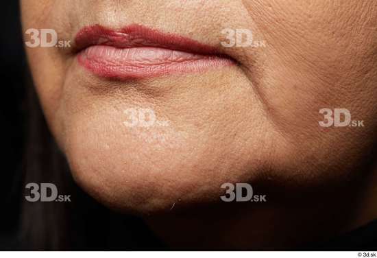 Face Mouth Skin Woman Chubby Wrinkles Studio photo references