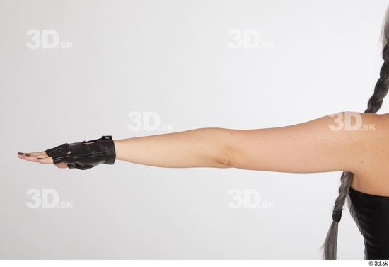 Hand Woman White Gloves Slim Street photo references