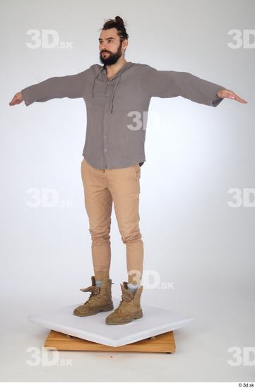 Man White Slim Male Studio Poses