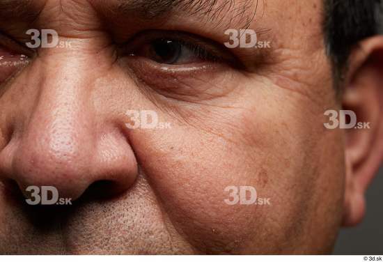 Eye Nose Cheek Skin Man Chubby Wrinkles Studio photo references