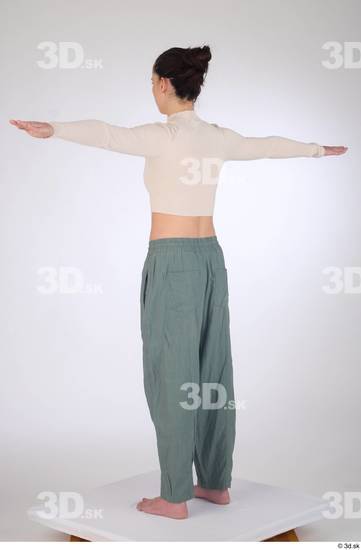 Woman White Slim Female Studio Poses