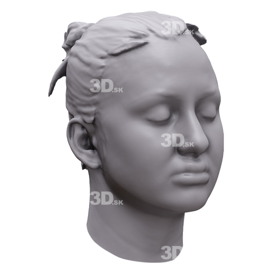 Head Woman White 3D Artec Heads