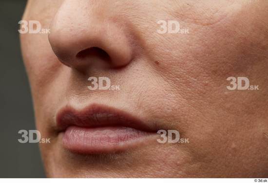 Mouth Nose Cheek Skin Woman White Slim Studio photo references