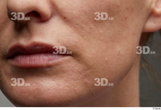 Mouth Cheek Skin Woman White Slim Studio photo references