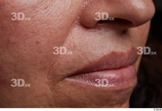 Face Mouth Nose Cheek Skin Woman Slim Wrinkles Studio photo references