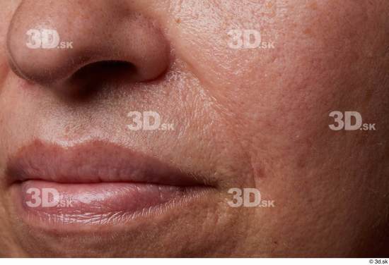 Face Mouth Nose Cheek Skin Woman Slim Wrinkles Studio photo references