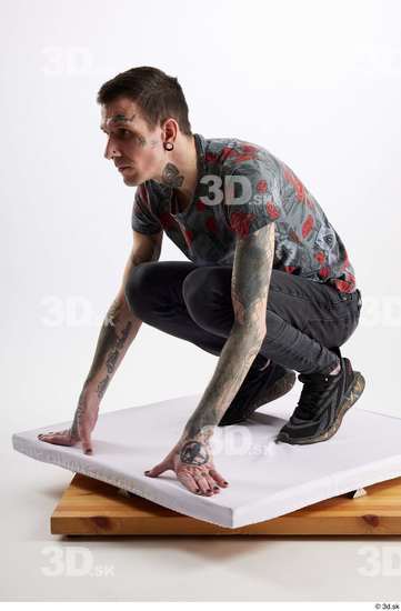 Man White Underweight Male Studio Poses