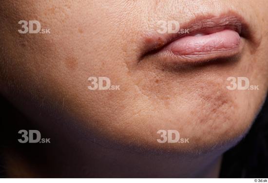 Mouth Cheek Skin Woman Slim Wrinkles Studio photo references