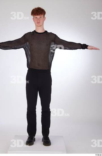 Man White Slim Male Studio Poses