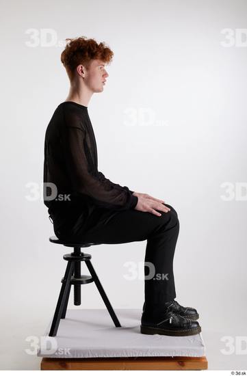 Man White Slim Male Studio Poses