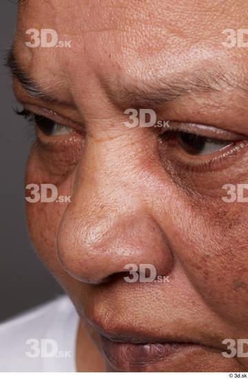 Face Nose Cheek Skin Woman Chubby Wrinkles Studio photo references