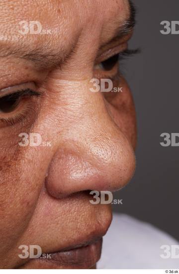 Face Nose Cheek Skin Woman Chubby Wrinkles Studio photo references