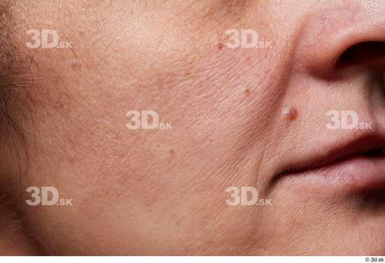 Mouth Nose Cheek Skin Woman Birthmarks Slim Wrinkles Studio photo references