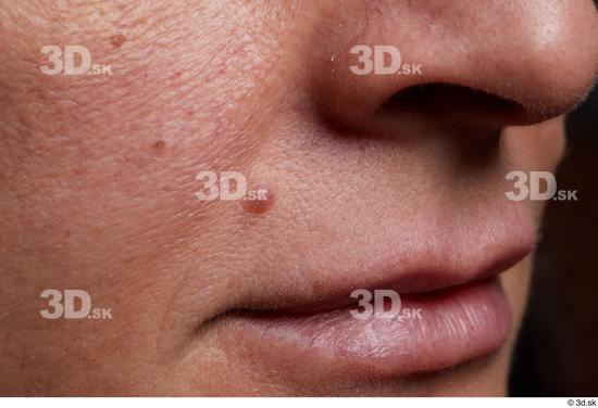 Mouth Nose Cheek Skin Woman Birthmarks Slim Studio photo references
