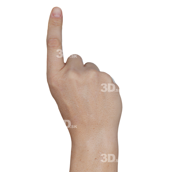 Hand Man White 3D Raw Hand Scans