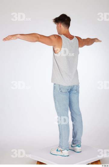 Man White Athletic Male Studio Poses