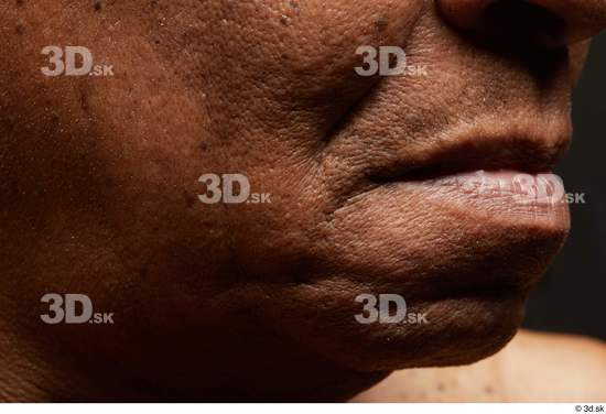 Face Mouth Cheek Skin Man Black Slim Wrinkles Studio photo references