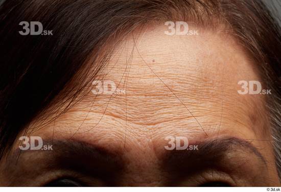 and more Face Hair Skin Woman Asian Slim Wrinkles Studio photo references