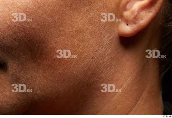 Face Cheek Ear Skin Woman Slim Wrinkles Studio photo references