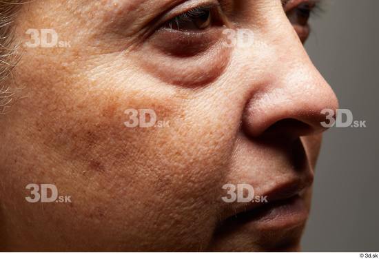 Eye Face Mouth Nose Cheek Skin Woman Chubby Wrinkles Studio photo references