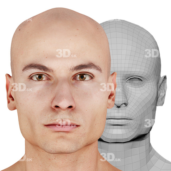 Retopologized 3D Head scan of Dylan Parker