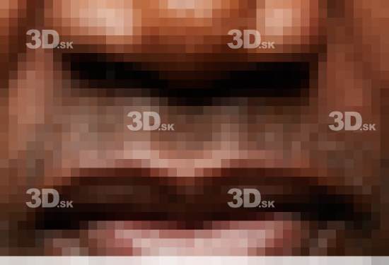 Face Mouth Nose Skin Man Black Chubby Wrinkles Bald Studio photo references