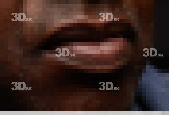 Face Mouth Skin Man Black Chubby Wrinkles Bald Studio photo references