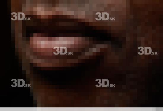 Face Mouth Skin Man Black Chubby Wrinkles Bald Studio photo references