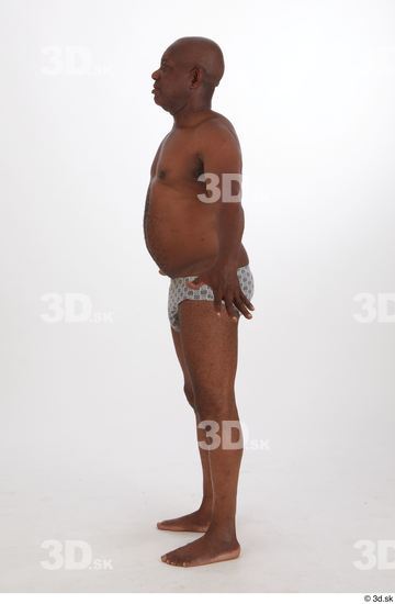 Whole Body Man Black Chubby Street photo references