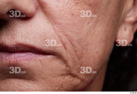 Face Mouth Cheek Ear Skin Woman Slim Wrinkles Studio photo references