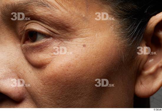 Eye Face Nose Cheek Ear Hair Skin Woman Asian Slim Wrinkles Studio photo references