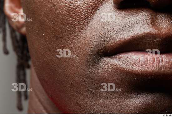 Face Mouth Cheek Skin Man Black Slim Studio photo references