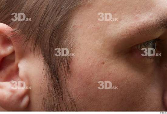 Face Cheek Ear Hair Skin Man White Slim Studio photo references