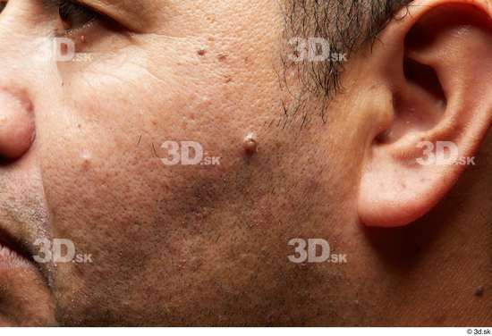 Face Cheek Ear Skin Man Overweight Studio photo references