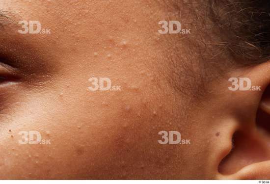 Face Woman Black Slim Face Skin Textures