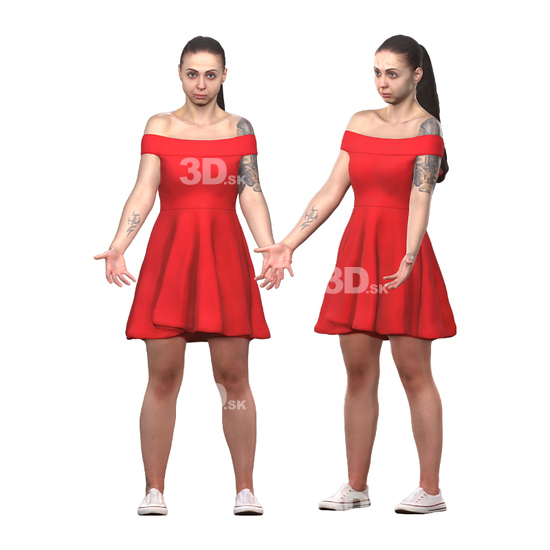 Whole Body Woman White 3D Cleaned Bodies