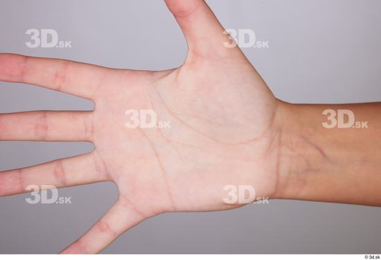 Hand Woman White Slim Palm Studio photo references