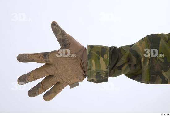 Hand Man White Army Gloves Athletic Street photo references