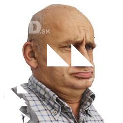 Raw 3D head scan of emotions and phonemes - Michal