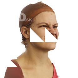 Raw 3D head scan of emotions and phonemes - Mariana