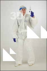  Photos Daya Jones in Protective clothing preparing jab 