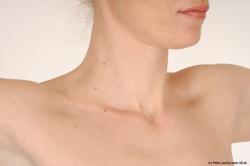 Neck Woman White Nude Slim