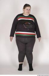 Whole Body Woman White Casual Overweight