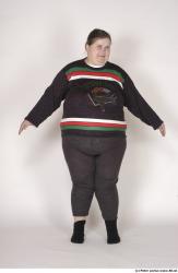 Whole Body Woman White Casual Overweight