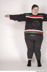 Whole Body Woman White Casual Overweight