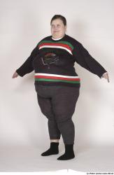 Whole Body Woman White Casual Overweight