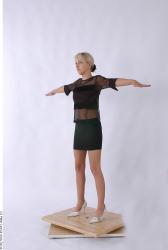 Whole Body Woman T poses Casual Slim Studio photo references