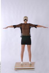 Whole Body Woman T poses Casual Slim Studio photo references