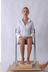 Whole Body Woman Artistic poses White Casual Slim