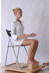 Whole Body Woman Artistic poses White Casual Slim